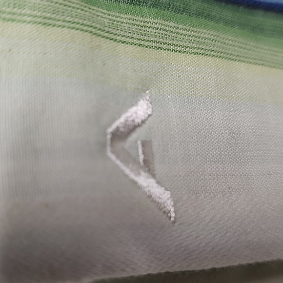 Andrew Fezza XL 100% cotton green/blue/white long sleeve button-down mens shirt - Picture 5 of 7